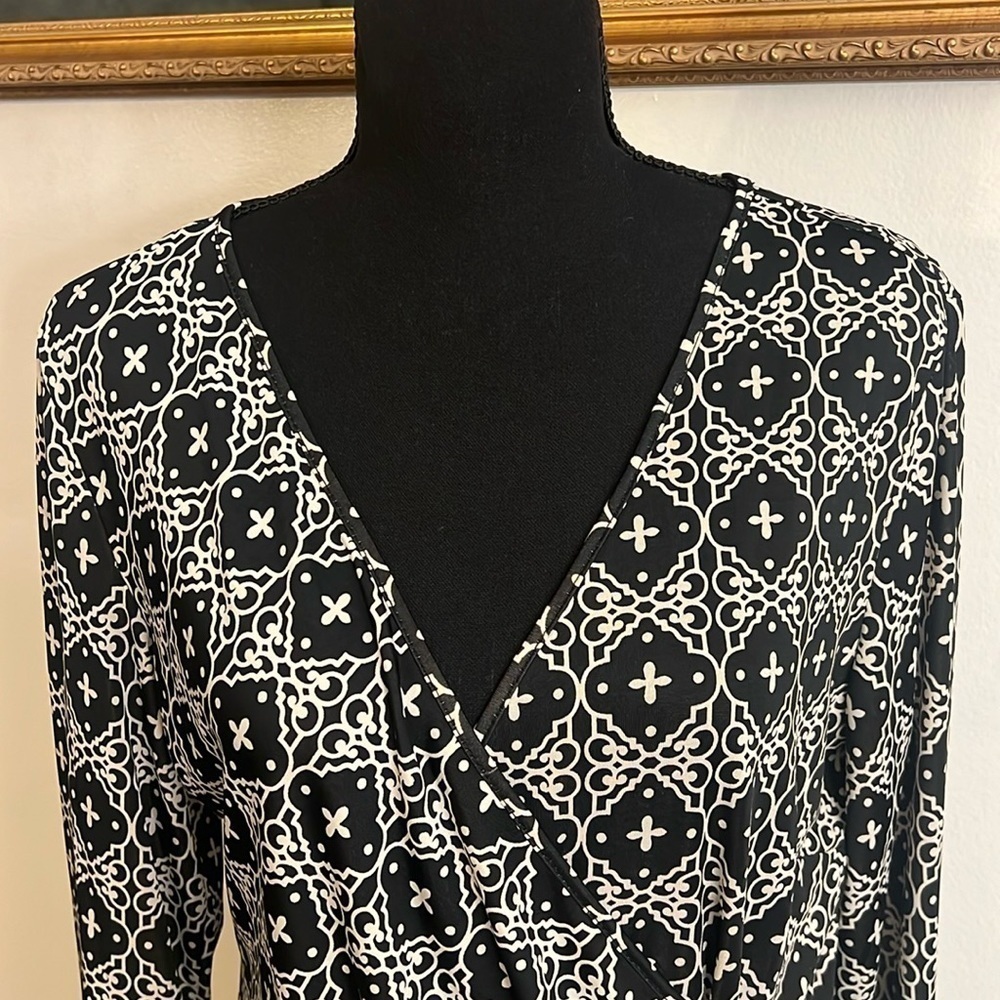 NWT Antonio Milani V-Neck Midi Dress, Sz. L. - Picture 8 of 11